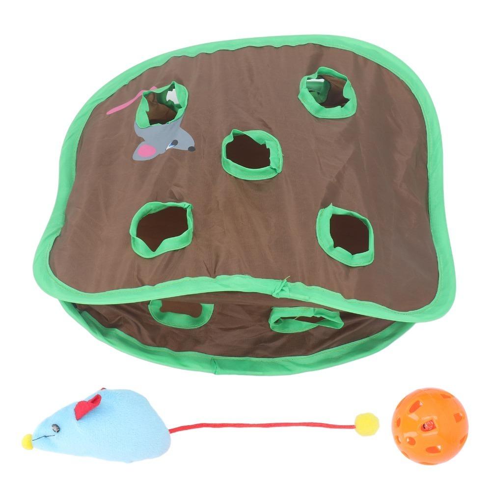 Bell Included Mouse Chasing Toy Collapsible Foldable Popup Cat Toy Indoor Play