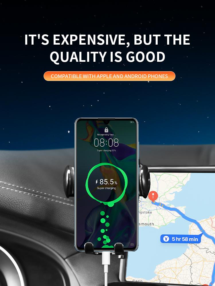 Car phone holder screen For MG MG4 EV 2022-2024 special anti-shake mobile phone navigation support frame for central control scr WW30