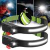 COB+XPE LED Sensor Headlight Built-in Battery USB Rechargeable Headlamp 5 Lighting Modes Bike Camping Light