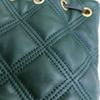 [Pre-Owned] Fleming Mini Green Lambskin Quilted Tassel Shoulder Bag Gold Hardware - Excellent #IG645