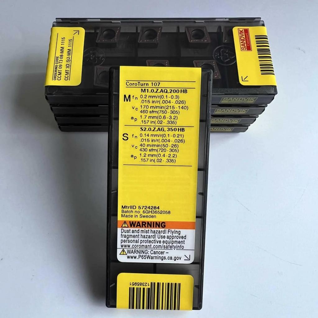 Original Sandvik / CCMT09T308-MM 1115 / CNC Lathe Carbide Blade 10 Pcs