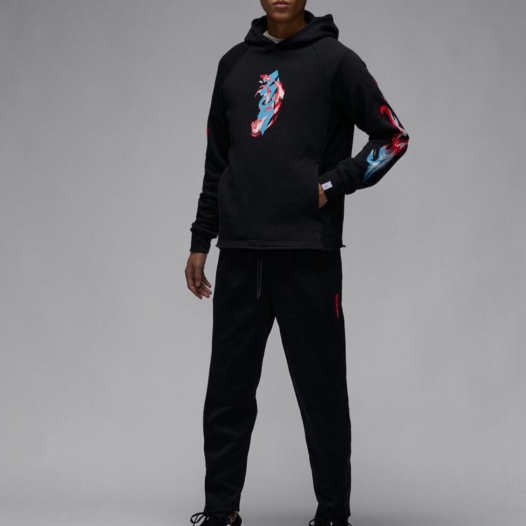 Jordan Dri-Fit Printed Hooded Casual Fleece Sweatshirt Men Sweatshirt Black FN5343-010