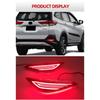 2PCS Auto LED Reflector For Toyota Rush 2018 2019 2020 Rear Fog Lamp Brake Light Rear Bumper turn signal Lamp