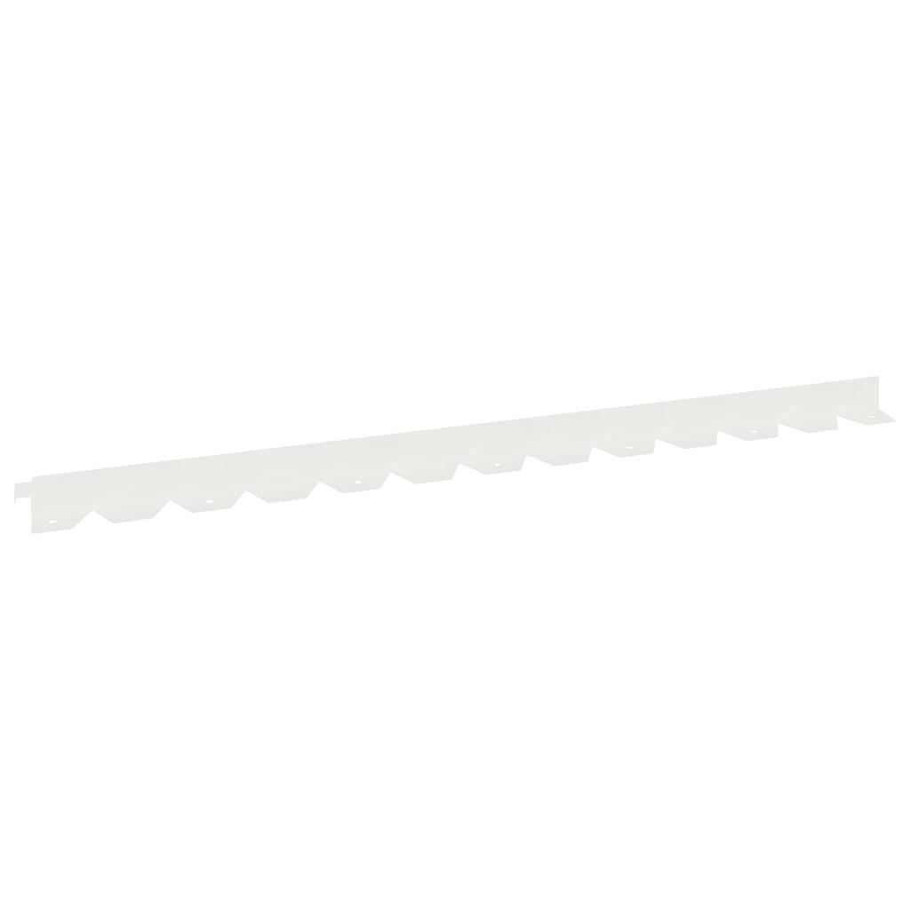 Lawn Edging 10 pcs 102 x 4 x 4 cm Steel White