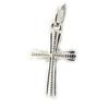 [L2983] - Rhodium-plated Silver 'Cross' Pendant - 17x11 Mm