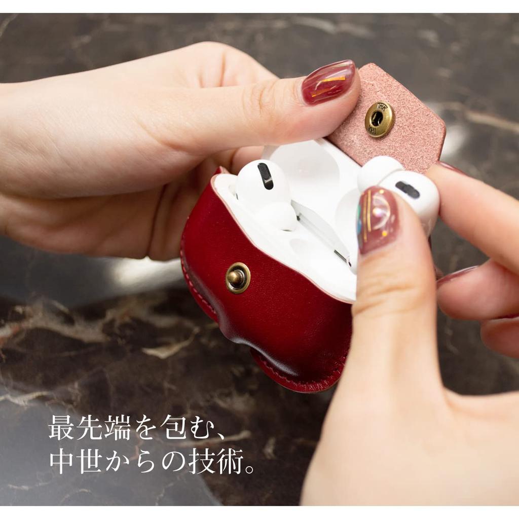 Совместимый с AirPods чехол Совместимый с Pro 2019 1-го поколения и 2022 2-го поколения Чехол-рукав Натуральная кожа Итальянская кожа Мужской Женский Черный