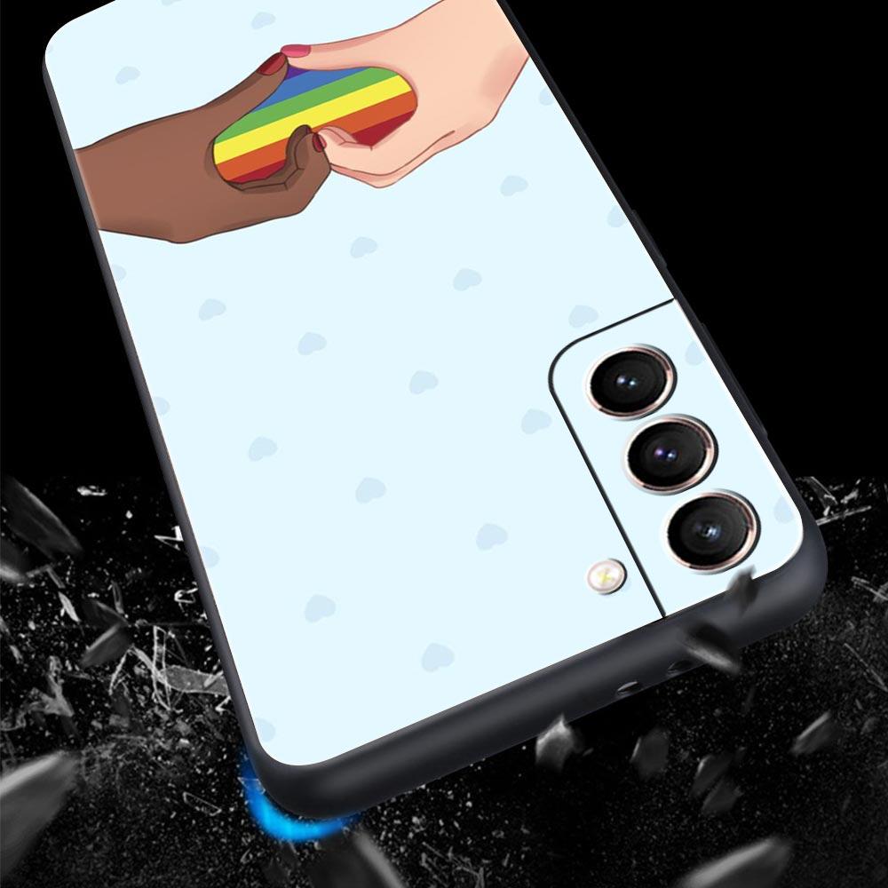 Gay Lesbian Rainbow Pride Phone Case Cover for Samsung Galaxy S25 S24 S23 S22 S20 S21 FE Ultra S25 Edge S10 Plus Soft TPU Shell