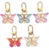 1 шт. Сплав Брелок Шарм Брелок Сумка Женский Подарок Брелок Бабочка Рюкзак Многоцветный