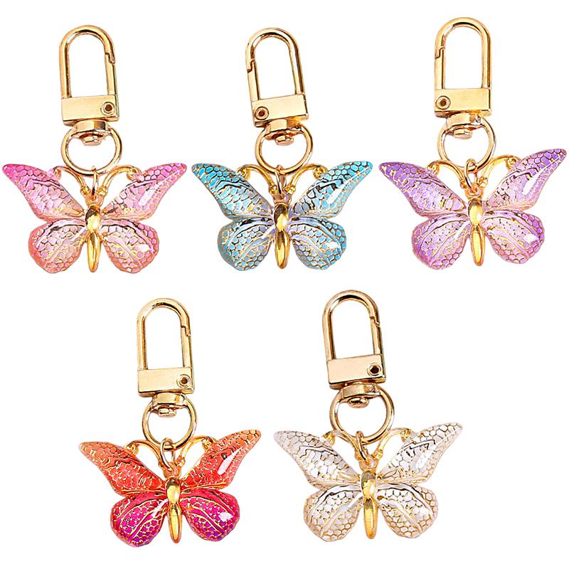 1 шт. Сплав Брелок Шарм Брелок Сумка Женский Подарок Брелок Бабочка Рюкзак Многоцветный