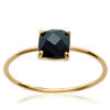 Gold Plated Ring 'Unique' Black Gold - 6x6 Mm