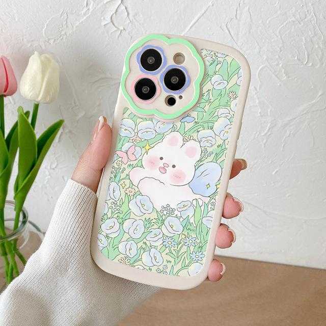 Чехол с цветочным бампером для телефона Iphone 13 Pro, чехлы для Iphone 11 12 13 14 Pro Max Xr Xs X, чехол для телефона Iphone11, мягкая силиконовая задняя крышка