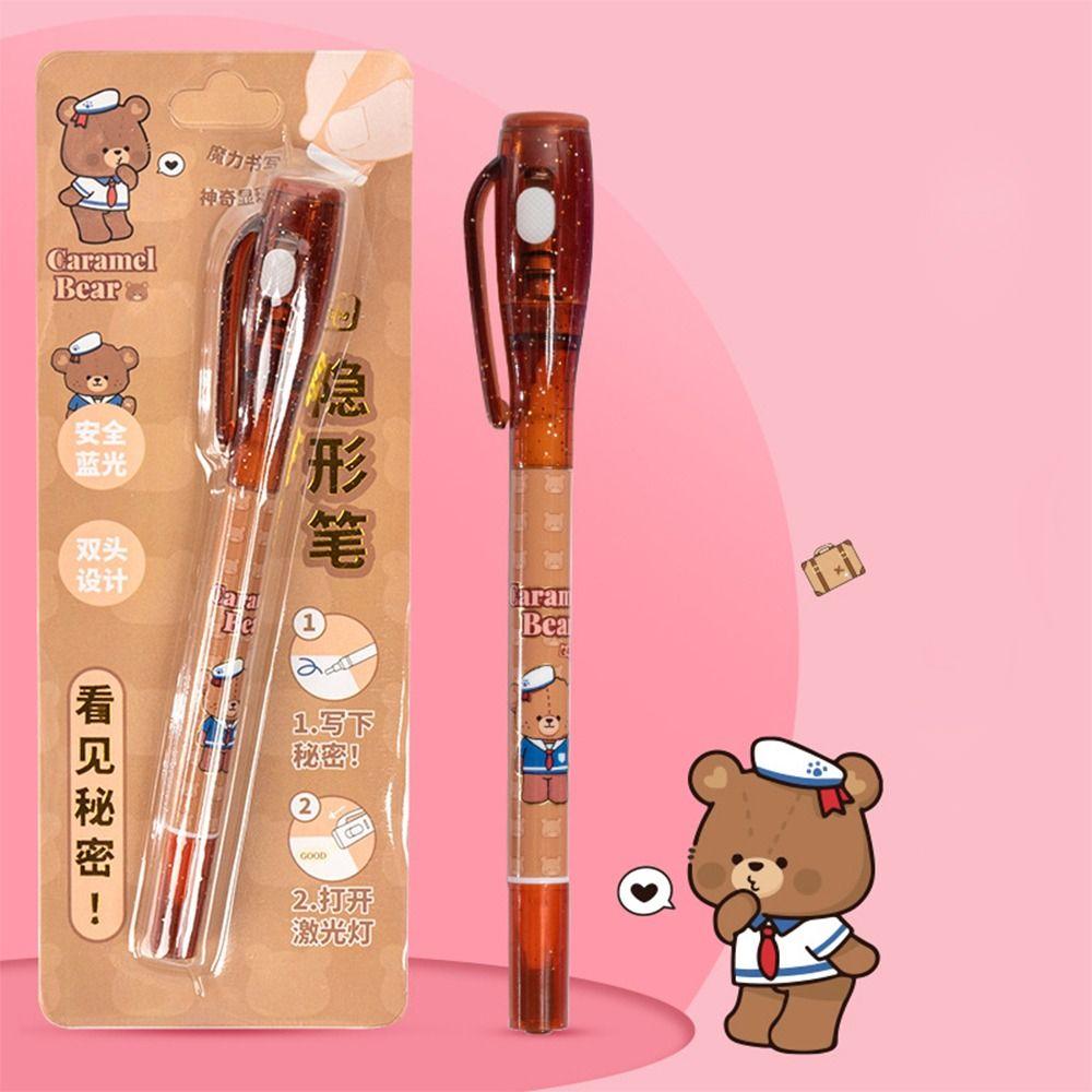Mysteriously Disappearing Invisible Ballpoint Pen With Small Light Secret Message Pen  Memo Pen