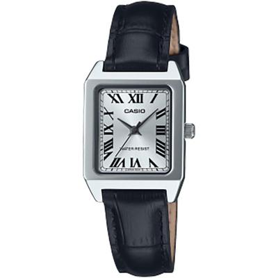 Кварцевые аналоговые часы Casio с браслетом из нержавеющей стали LTP-B150L-7B1EF Женский ремешок, Черный/Белый, Браслет, Черный/Белый,