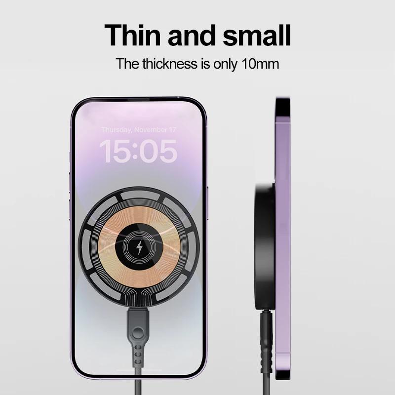 30 Вт Магнитное Беспроводное Зарядное Устройство Для iPhone 15 14 13 12 Pro Max Быстрая Беспроводная Зарядная Панель Ультратонкий Держатель-Подставка Для Зарядных Устройств Телефона