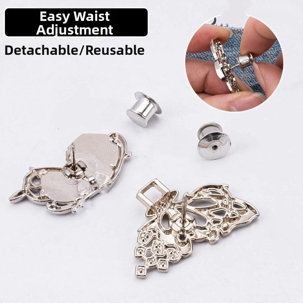 Detachable Waist Adjuster Metal Button Tightener Household Waist Cinching Buckle Pants