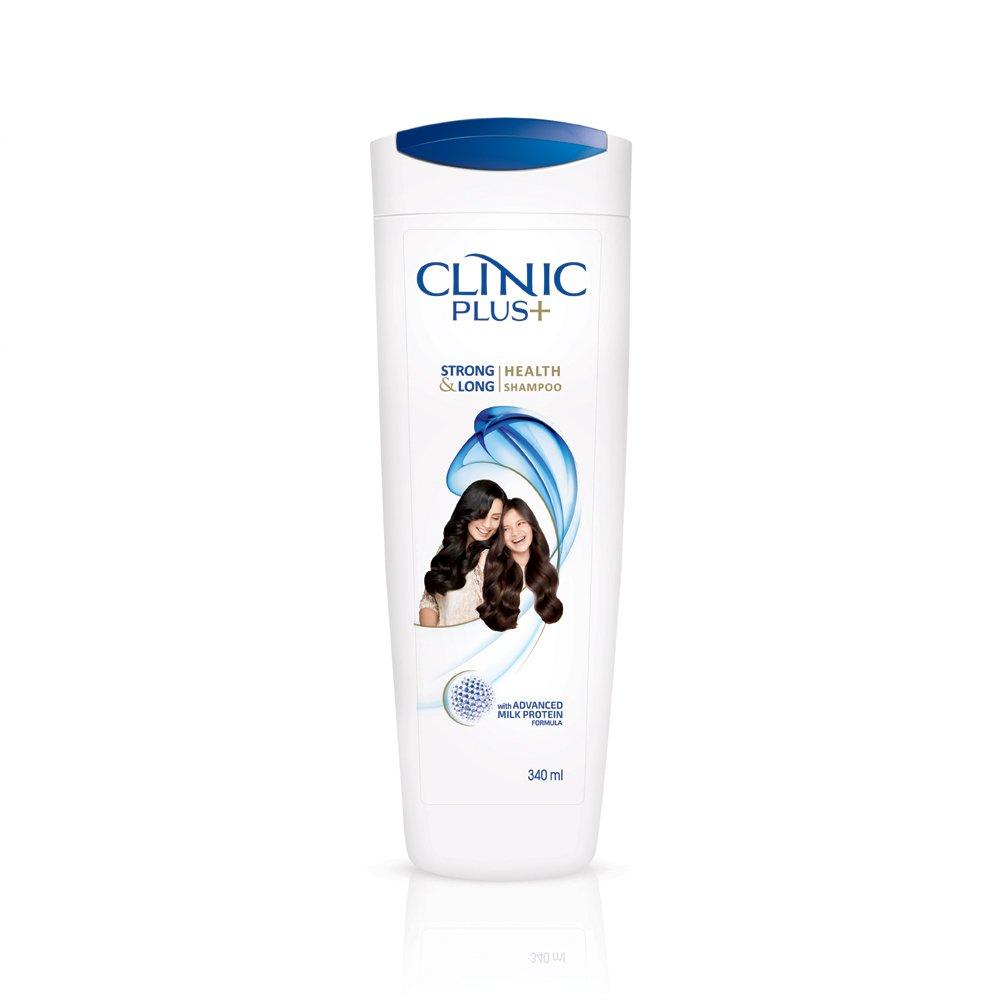 Clinic Plus Strong & Long Shampoo 340ml | With Milk Protein & Multivitamins | Nourishes Roots For Healthy Hair Growth