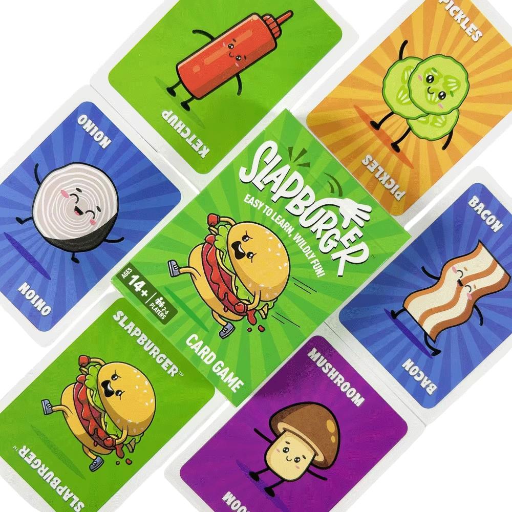 Карточная игра Slapburger Семейная Вечеринка Играют 2-6 Игроков Настольная Игра Колода Настольная Игра для Детей Взрослых Рождественский подарок