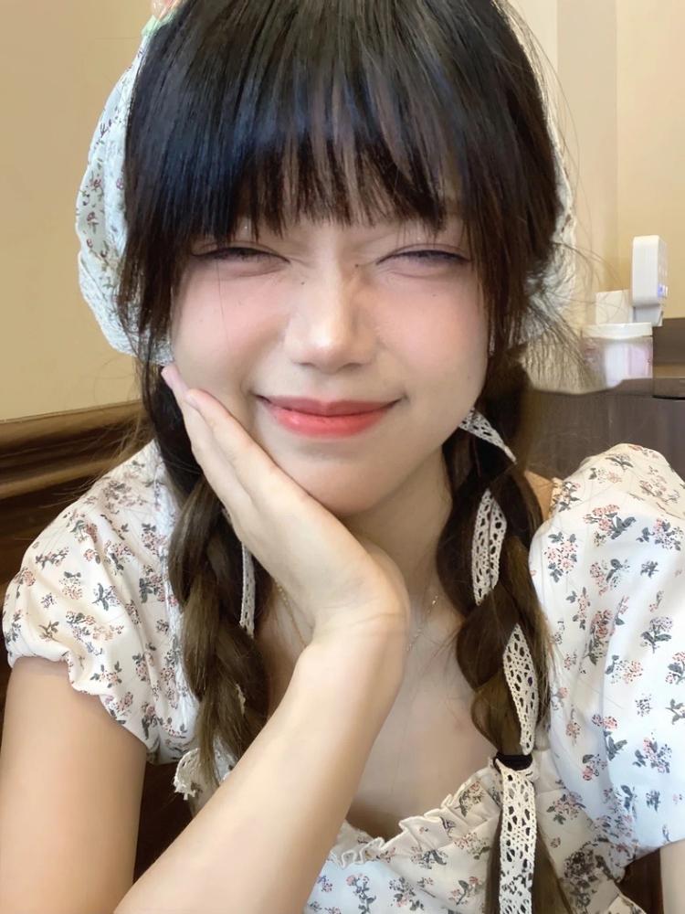 All-match Ins Sweet Lace Triangle Scarf Women Floral Print Tie Scarf Shawl Vintage Patchwork Korean Fashion Cute Hair Accessories