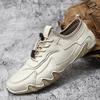 Модные мужские кроссовки в спортивном стиле ретро, нескользящие повседневные кожаные туфли, модные уличные кроссовки для путешествий, трекинговая обувь