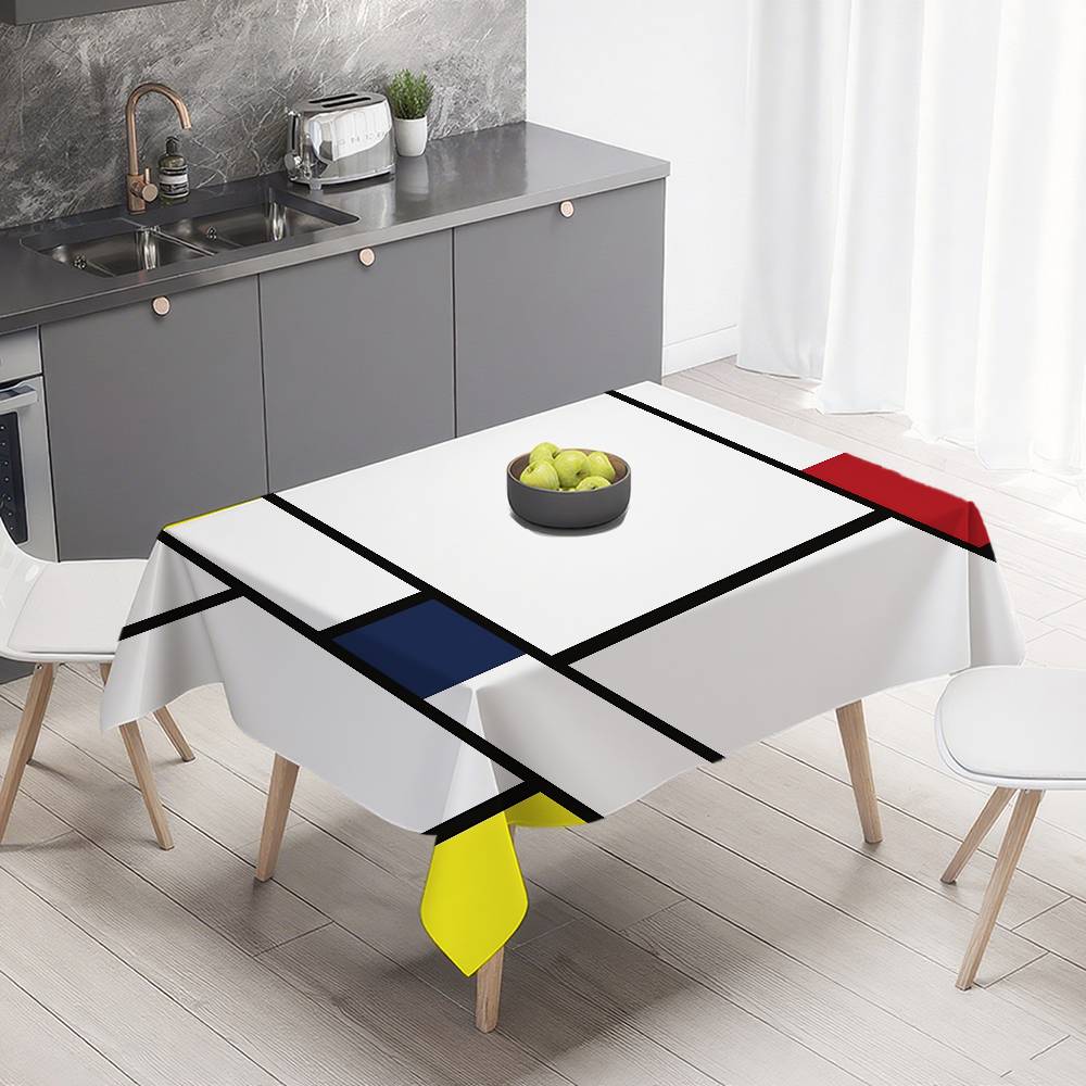 Скатерть Art P-Piet CC-ornelies M-Mondrian Покрытие для домашнего обеденного стола Покрытие для банкетного стола на открытой вечеринке Скатерти для украшения отеля