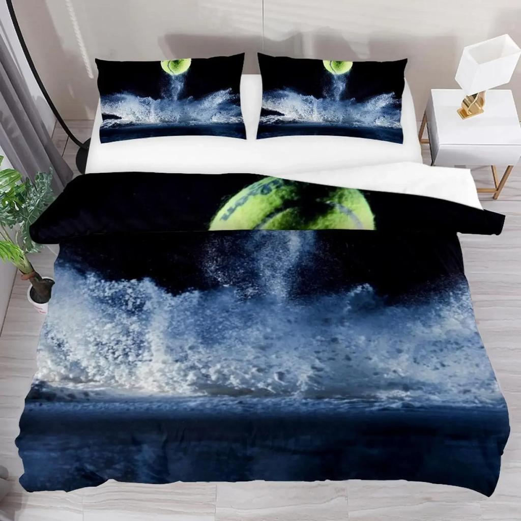 Комплект пододеяльника для теннисного мяча размера кинг/квин, Постельное белье на спортивную тематику для детей, мальчиков, взрослых, Современный декор для спальни, пододеяльник
