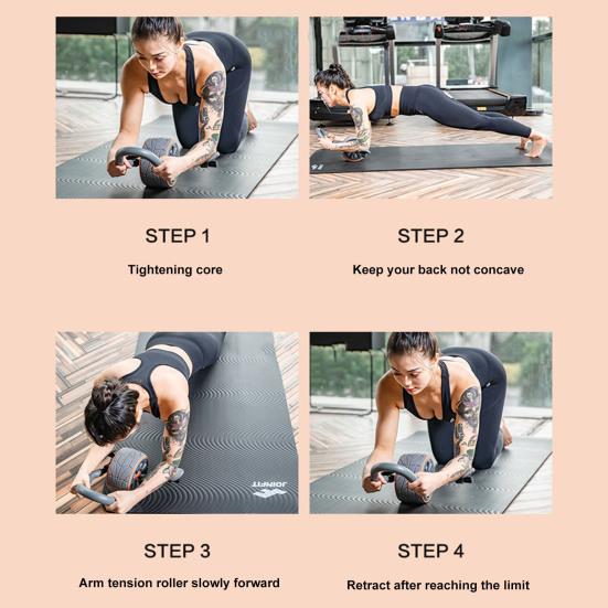 Роликовое колесо для пресса с поддержкой локтя, наколенник, 4D ролик для пресса, немые колеса для упражнений, основное оборудование для фитнеса и тренировок