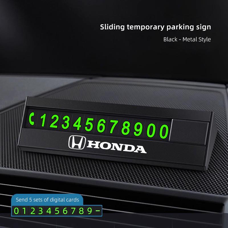 Temporary Parking Contact Number Plate Move Car Contact Card For Honda Civic Accord Fit Jazz Pilot CRV Odyssey Passport City HRV akf256