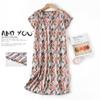 Plus Size Summer Women Nightdress Short Sleeve Cute Cartoon Sleepwear Sweet O Neck Nightgowns Pyjamas Lady's Cotton Sleepdress