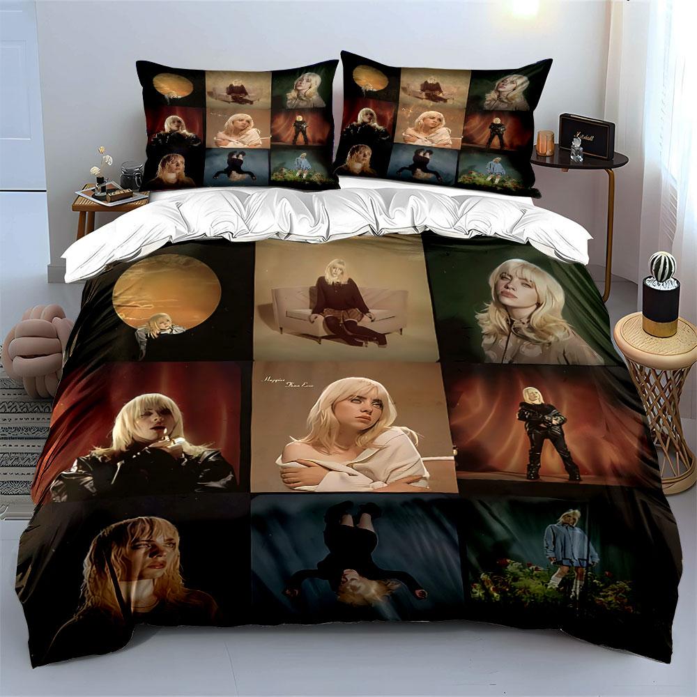 Blonde Female in Fashion Shots Bedding Duvet Cover Set Duvet Cover Pillowcases (1*Duvet Cover 2*Pillowcases, without duvet insert)