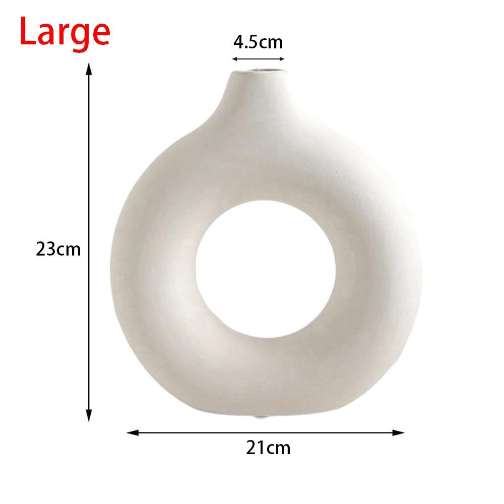 1Pcs Imitation Ceramic Plastic Vase Nordic Style Flower Pot Home Decorations Ornaments Living Room