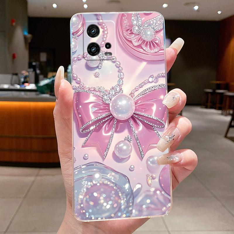 For Cover Motorola Moto G72 Case G 72 Flower design Clear Soft Silicone Back Funda Bumper For Moto G72 MotoG72 Phone Cases Coque