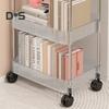Movable Shelf with Wheels Multi-tiers Storage Rack Rolling Cart Transparent Basket Organizer Trolley for Snacks Cosmetics Bathroom