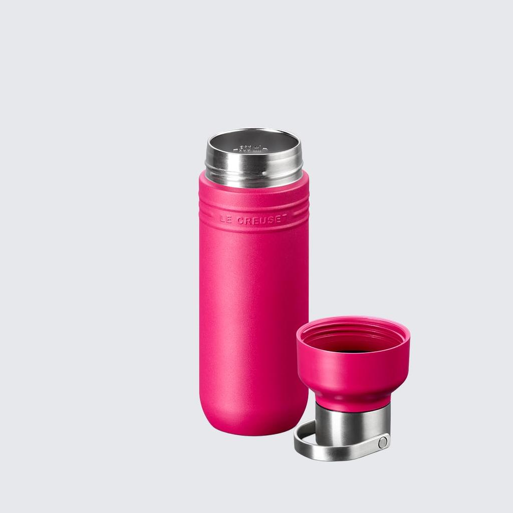 Le Creuset Stainless Steel Water Large Capacity Vacuum Insulated Bottle, 1000ml, Berry,