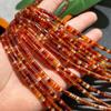 Примерно 4x2 мм Натуральные Полосатые Красные Персидские Агатовые Бусины-Разделители для DIY Ожерелья или Браслета.