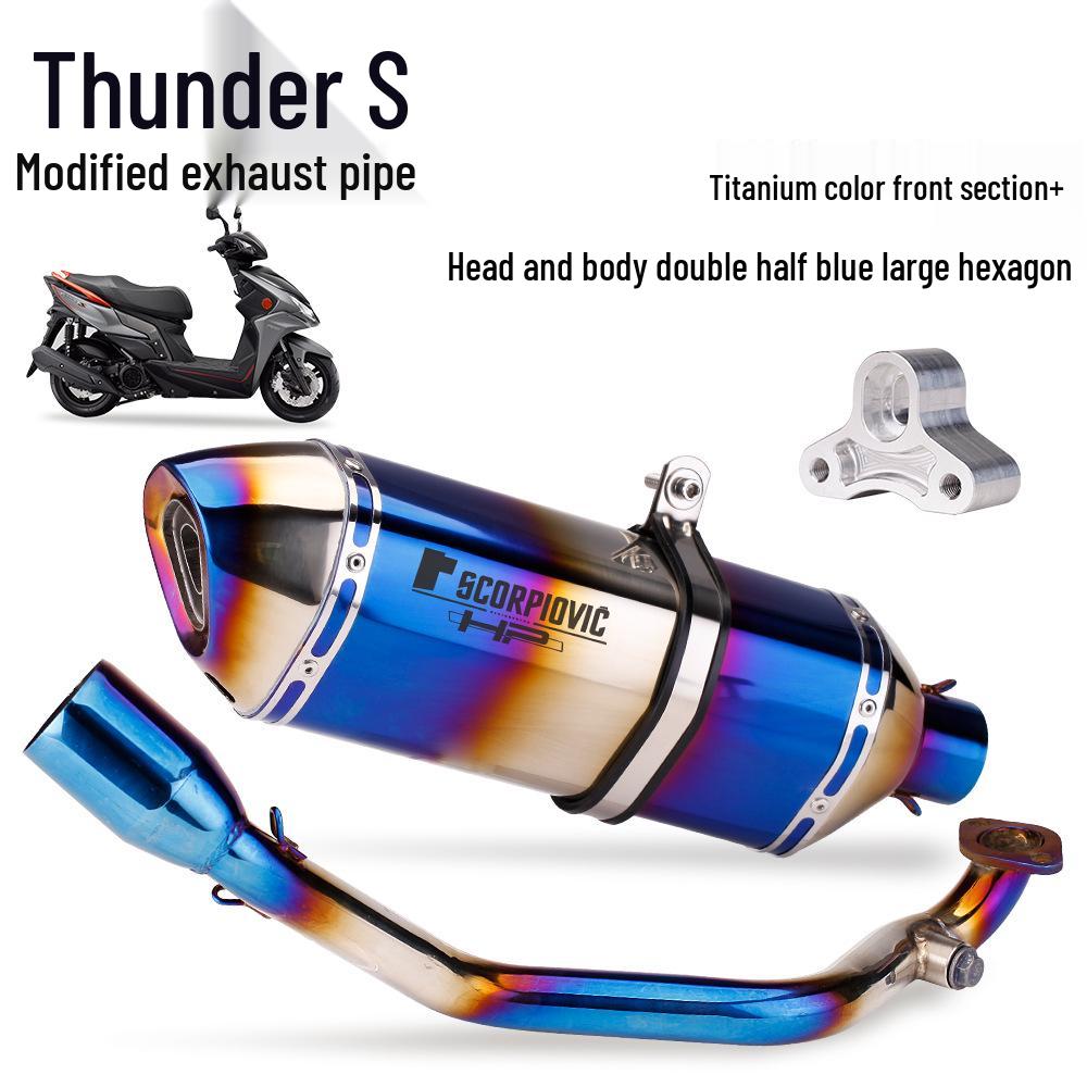 Kymco Thunder S RACING Модификация выхлопной системы: Хвостовая часть прямой посадки для скутеров 17-21 годов