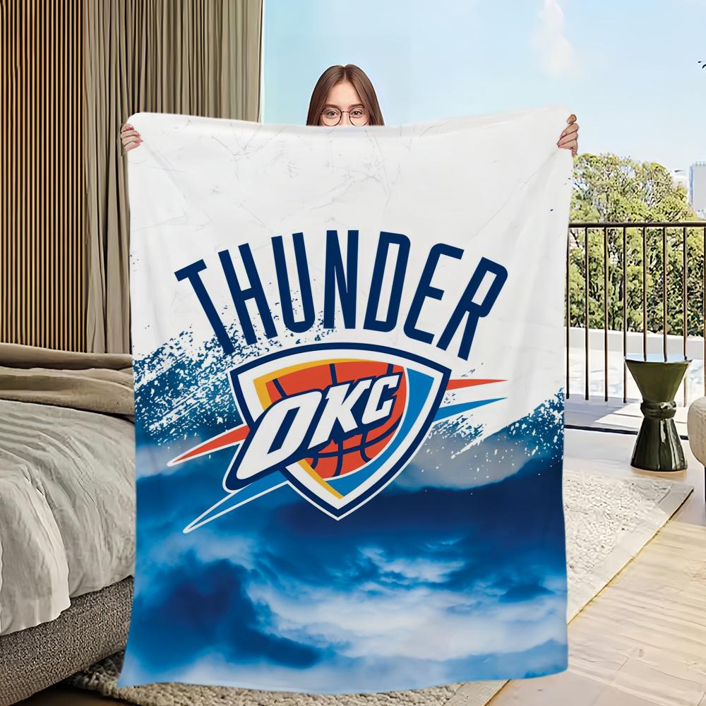 Cool Blanket Soft Comfortable Nap Plush Suitable For Iiving Room Office Bedroom O-Oklahoma Sports City T-Thunder Home Kid Gift