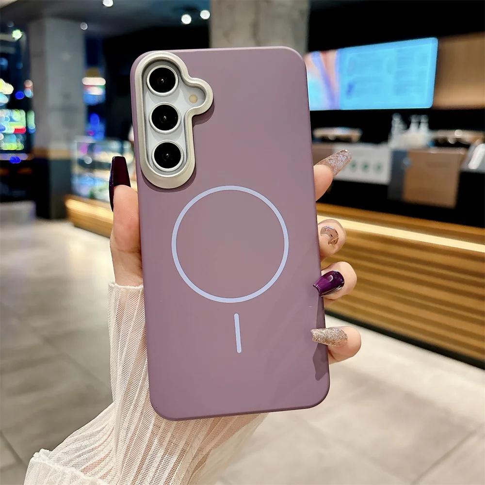 Жесткий чехол из поликарбоната для Samsung Galaxy A56 A55 A54 A53 A52 A36 A35 A34 A25 A24 A23 A17 A16 A15 A13 с поддержкой беспроводной зарядки MagSafe