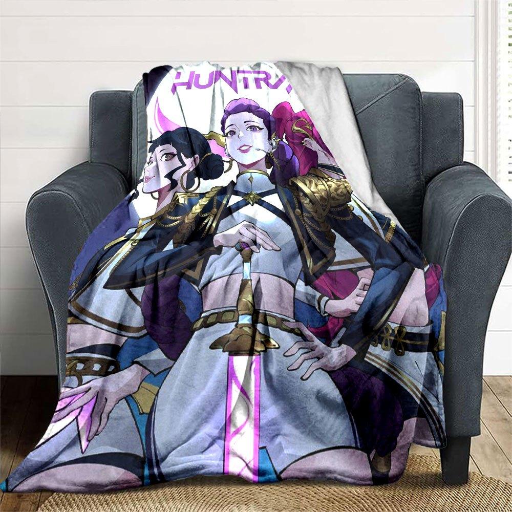 1pc Hunter X Kopo group - Themed Flannel Blanket - Suitable for Bed, Home Decor, Graduation Gifts, Easter, Back to School, ChristmasA99
