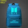 Bts Kpop Bangtan Boys Luminous Backpack Fashion Nylon Shoulder Travel Bag School
