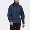 Adidas Terrex Waterproof Zipper Hooded Long Sleeve Jacket Men Jacket Blue GI7294