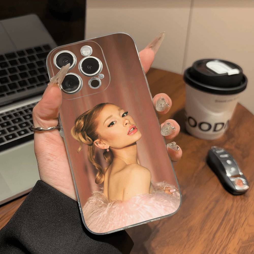A-Ариана Г-Гранде Прозрачный Чехол Для Телефона Для iPhone 16 15 14 13 12 11 Pro Max Plus Мягкая Крышка