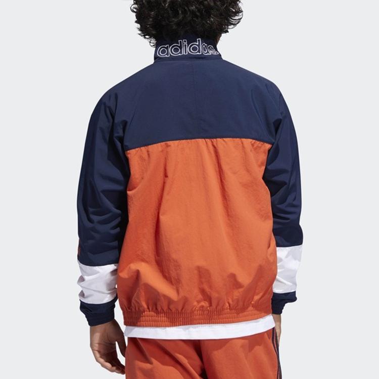 adidas Оригинальные повседневные удобные спортивные куртки с воротником-стойкой, осенние мужские куртки оранжевого, синего цвета DV3117