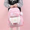 Stylish And Cute Nylon Backpack For Students Ideal For School Use In Pink Blue And Purple