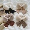 Cross Neck Scarves Windproof Plush Scarfs Warm Wool Collar  Winter