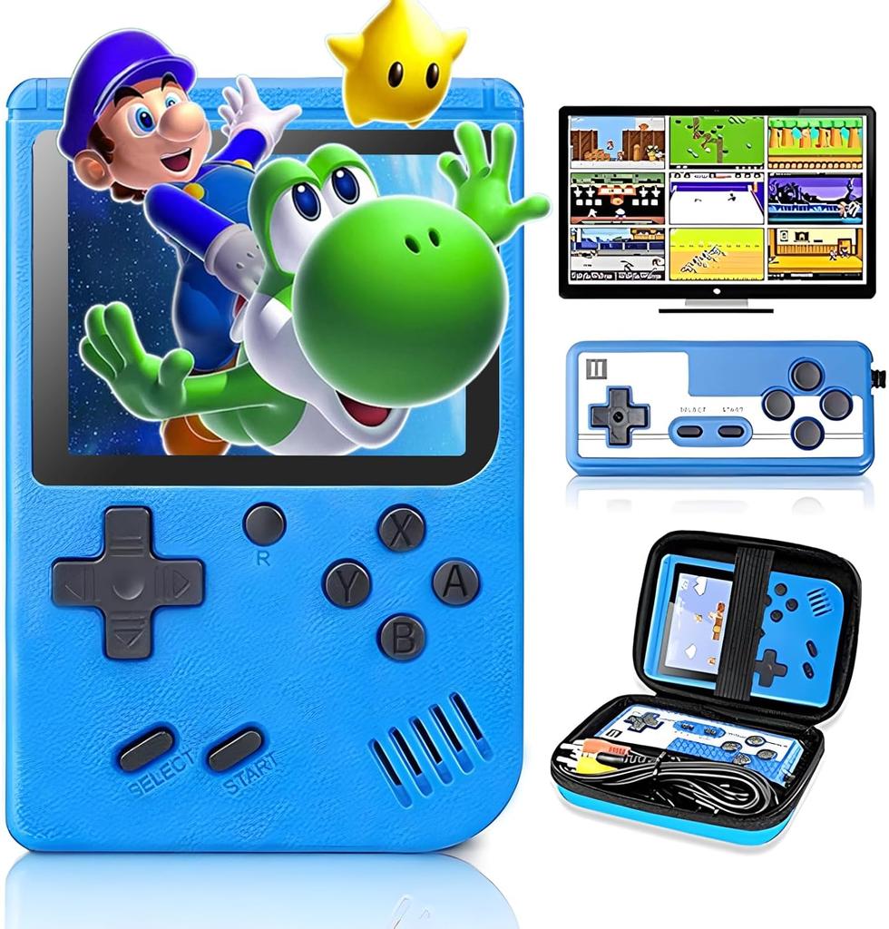 Retro Handheld Game Console with 400 Classical FC Games-3.0 Inches Screen Portable Support for Connecting TV & Two Players