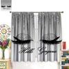 Eyelash Blackout Curtains Modern Luxury Silver Glitter Eyelash Twinkle Drips Light Grey Fashion Abstract Art Bedroom Living Room Rod Pocket