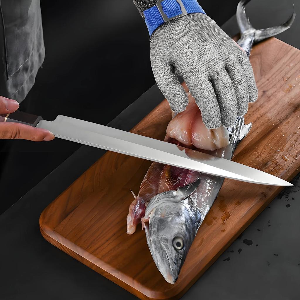 SlicePro ANSI A9 Перчатка с защитой от порезов PR1706 Металлическая перчатка из нержавеющей стали Пищевого качества для кухни, готовки, мясника, нарезки мяса