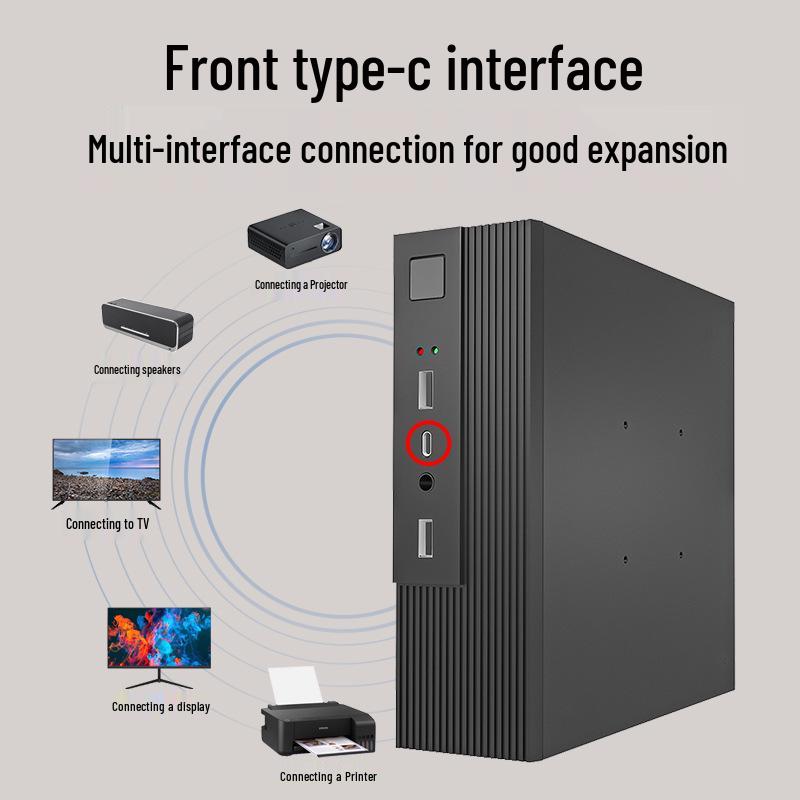 Мини-ПК Хост: Компактный HTPC для домашнего офиса и игр, портативный микрокомпьютер для малых промышленных применений