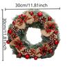Christmas  Artificial Wreath Hanging Decor for Door Wall Window Xmas Tree Home Party Decoration Festive Garland Home Decor