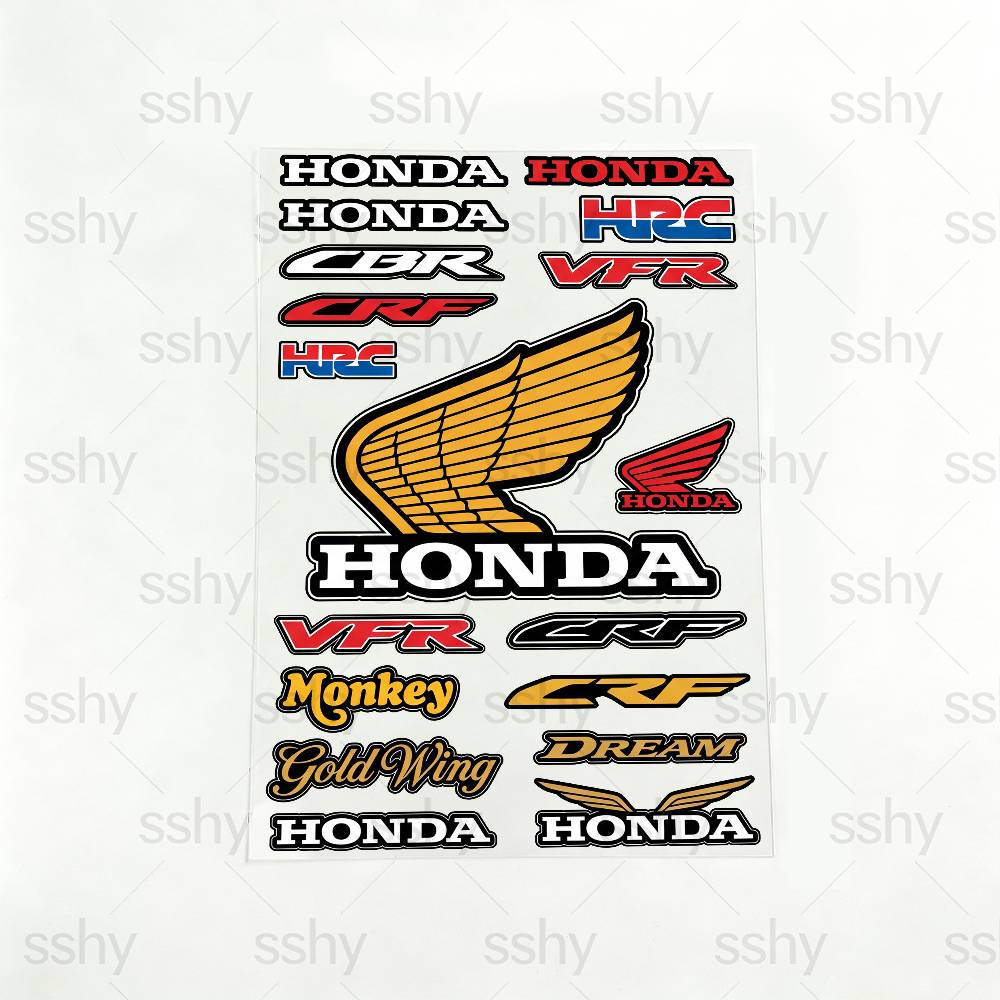 AAAHM1 ДЛЯ HONDA RACING Долговечная Водонепроницаемая Светоотражающая Наклейка Маскировка Царапин Подходит для Мотоцикла Автомобиля Шлема Холодильника Стакана для Воды Декали